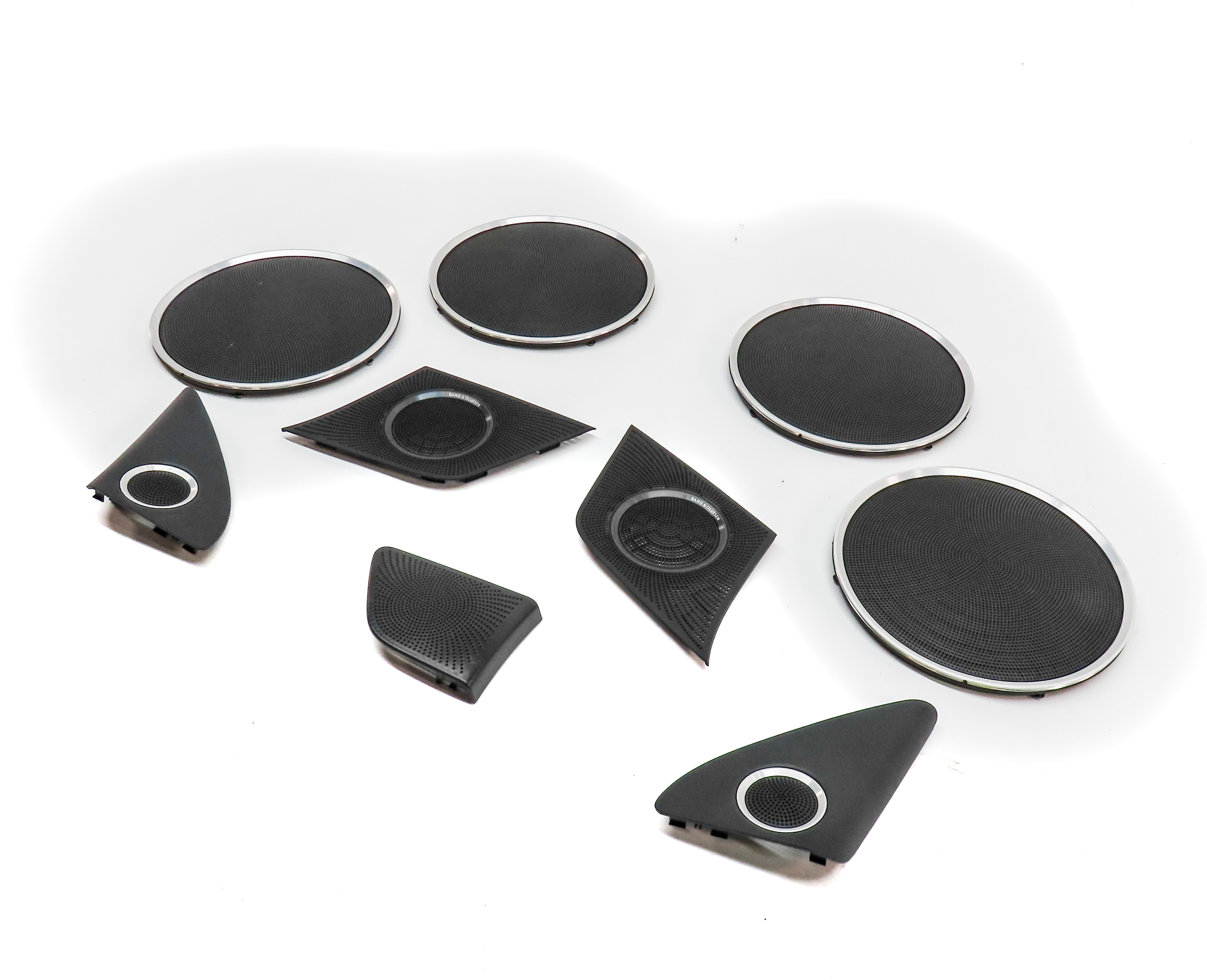2013 AUDI Q5 (B8 8R) FRONT & REAR DOOR BANG & OLUFSEN SPEAKER GRILLE TRIM SET — exact item pictured